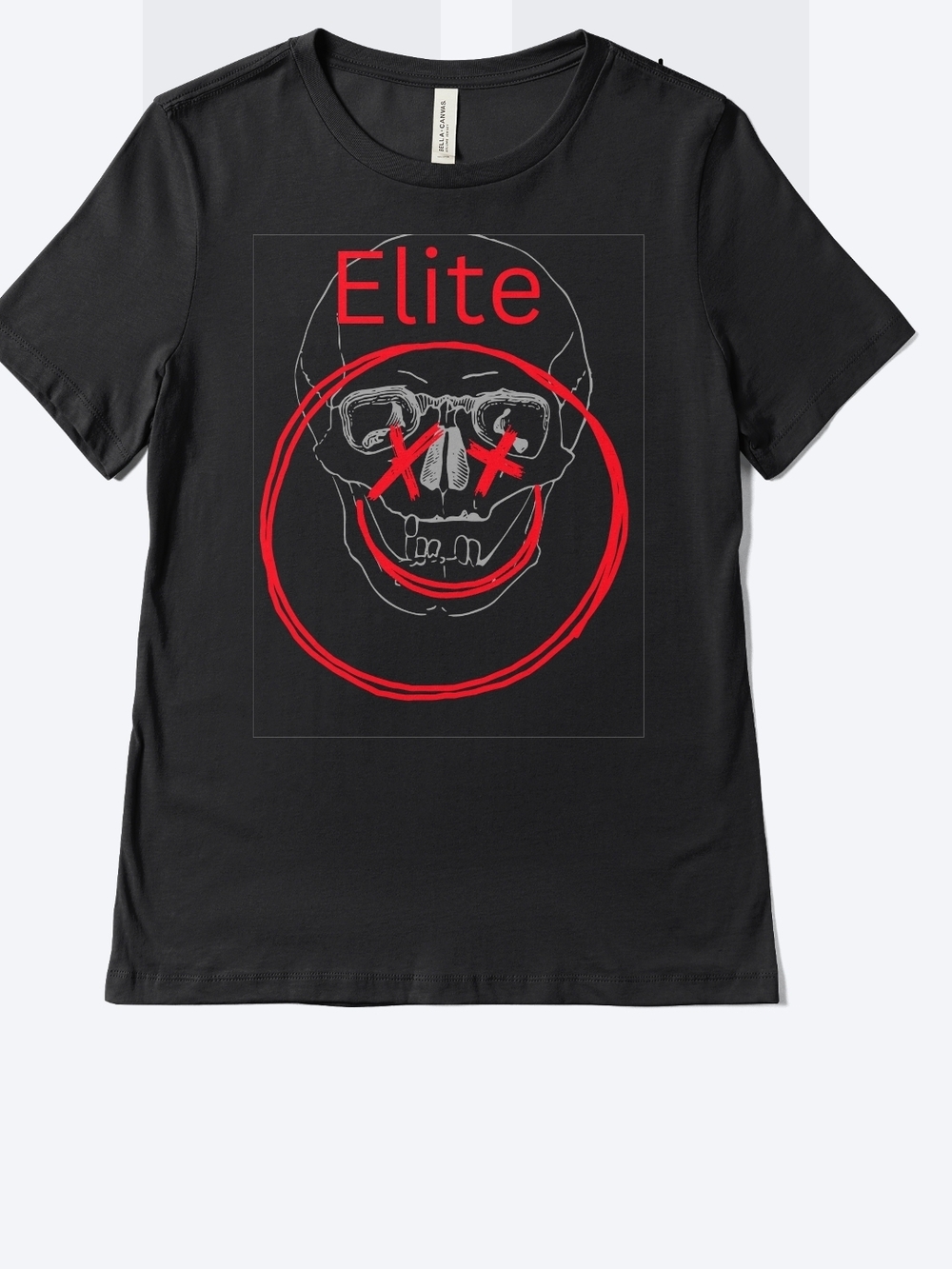 ED T-Shirt 🔥 Streetwear Minimal Logo (Unisex) Elite  Skull Graphic Tee - Black